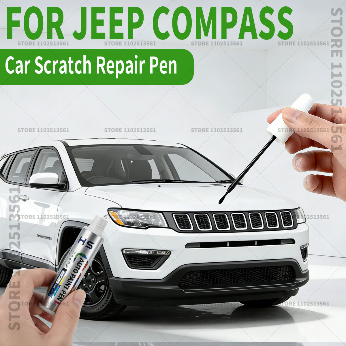 Car Accessories For Winter - สำหรับรถจี๊ป คอมพาส ปากกาซ่อมสี ปากกาแก้ไขรอยขีดข่วน DIY อุปกรณ์เสริมในรถยนต์