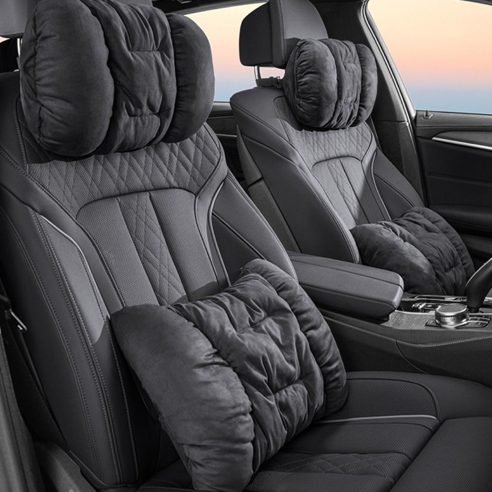 Car Accessories For Winter - รถที่นั่งคอ REST หมอนฤดูหนาว Plush Car Headrest